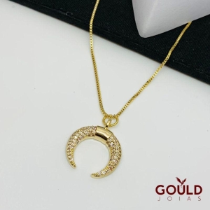 COLAR LUA COM ZIRCONIA