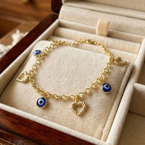 PULSEIRA CORAÇÃO OLHO GREGO