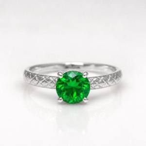 ANEL SOLITARIO VERDE GRANDE