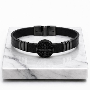 PULSEIRA CHAPA SAO BENTO BLACK ALÇA DE COURO