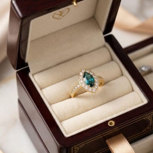 ANEL MARQUISE PEDRA AZUL