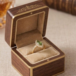 ANEL MARQUISE PEDRA VERDE