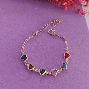 PULSEIRA CORAÇAO COLORIDO CARTIER