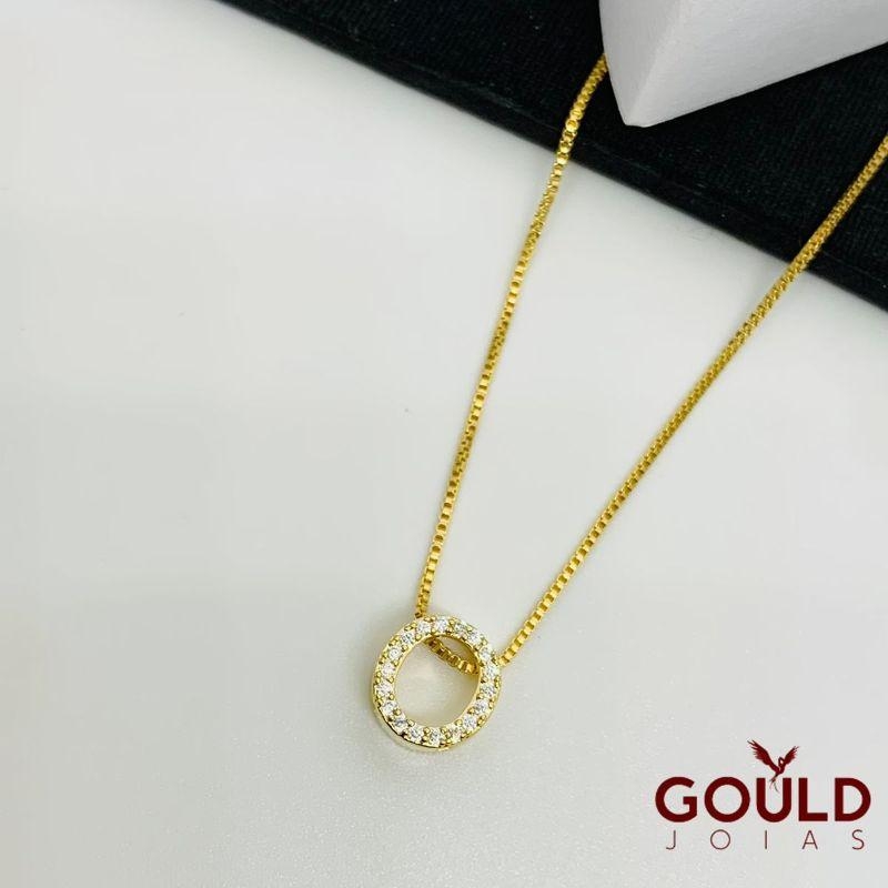 COLAR LETRA O PEQUENA CRAVEJADO