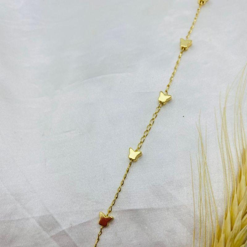 PULSEIRA 5 BORBOLETINHAS MACIÇA