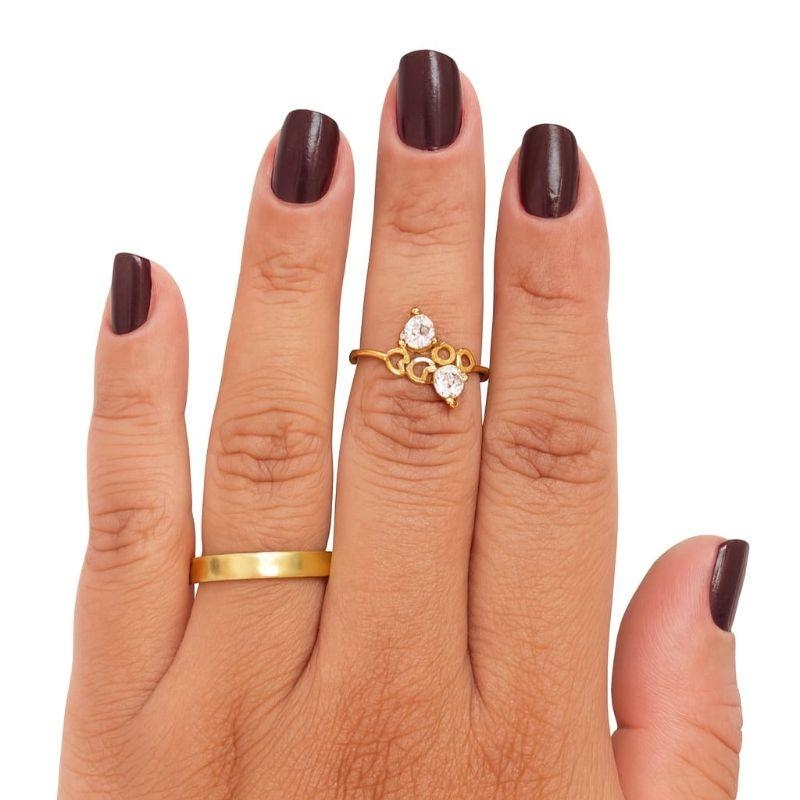 ANEL 2 CORAÇÕES ZIRCONIA