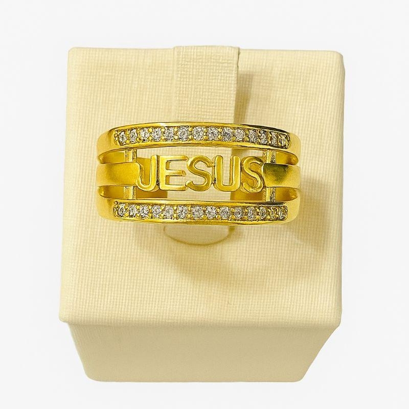 ANEL JESUS 2 FILA CRAVEJADA