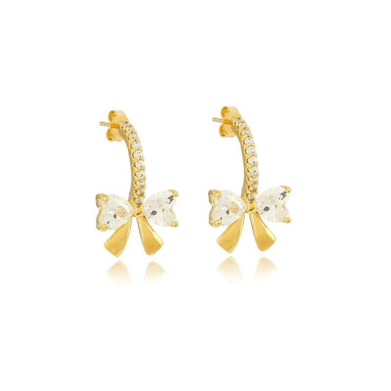 BRINCO LAÇO COM ZIRCONIA CORAÇAO