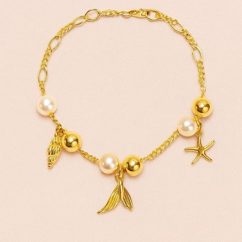 PULSEIRA BOLA PEROLA CONCHA ESTRELA RABO SERIA