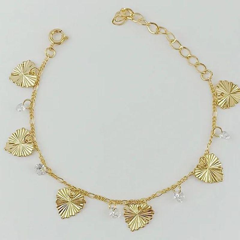 PULSEIRA CORAÇAO DIAMANTADO PONTO DE LUZ