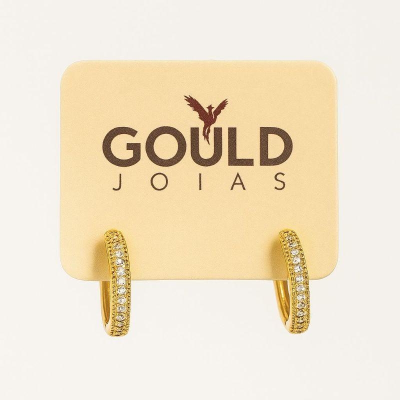 ARGOLA FINA CRAVEJADA MEDIA