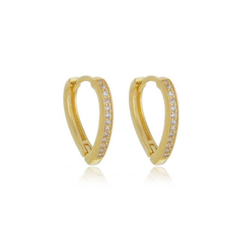 ARGOLA OVAL CRAVEJADA MEDIA