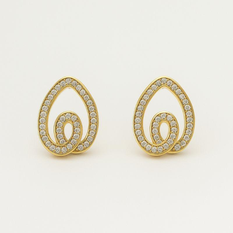 BRINCO GOTA TRANÇADA CRAVEJADA