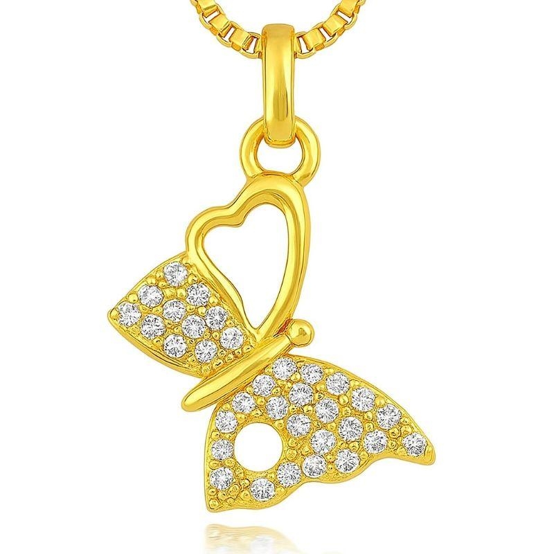 COLAR BORBOLETA VAZADA CRAVEJADA C ZIRCONIA