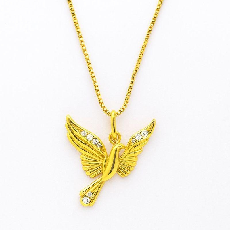 PINGENTE ESPITRITO SANTO C/ ZIRCONIA