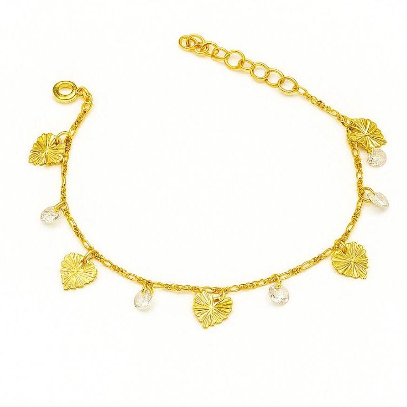 PULSEIRA CORAÇAO DIAMANTADO PONTO DE LUZ