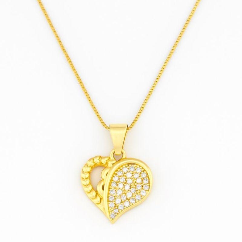 COLAR CORAÇAO LADO CRAVEJADO