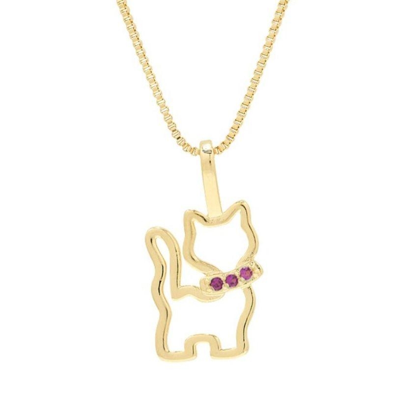 COLAR GATO ROSA