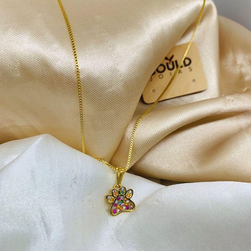 CORDÃO PATINHA COLORIDA