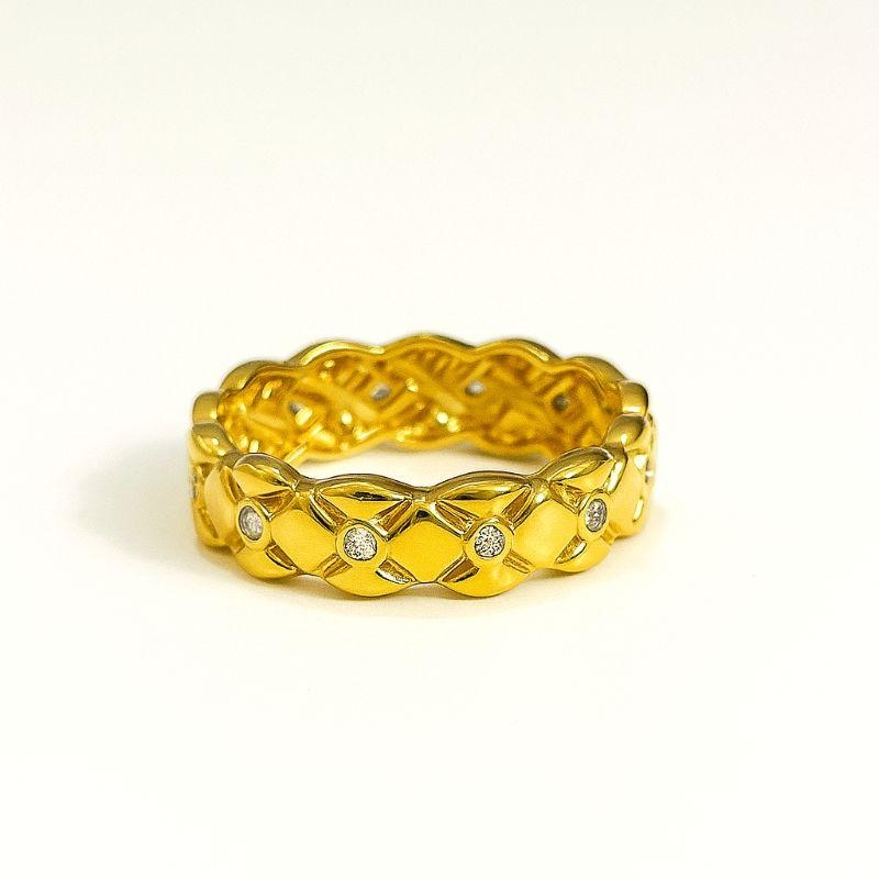 ANEL ALIANÇA C/ PEDRA CRISTAL