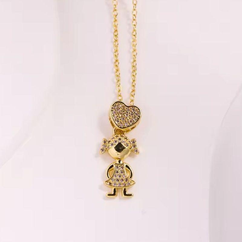 COLAR MENINA C/ CORAÇAO CRAVEJADA