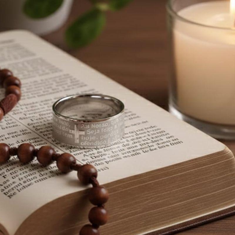 ALIANÇA ORAÇAO DETALHE AÇO