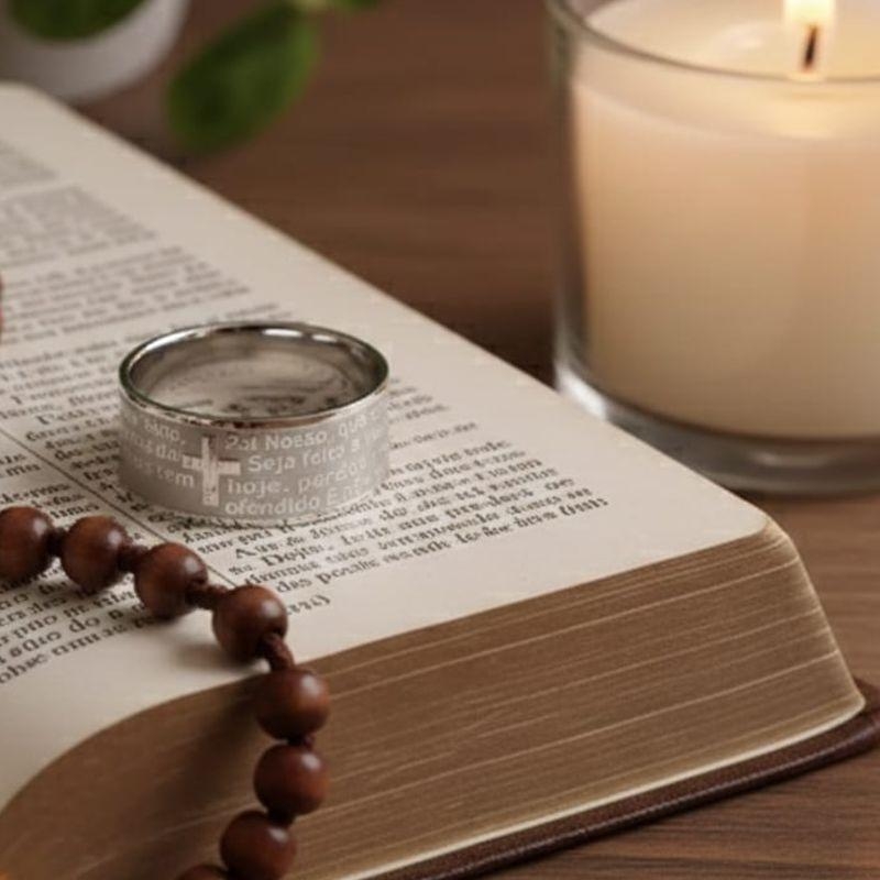 ALIANÇA ORAÇAO DETALHE AÇO