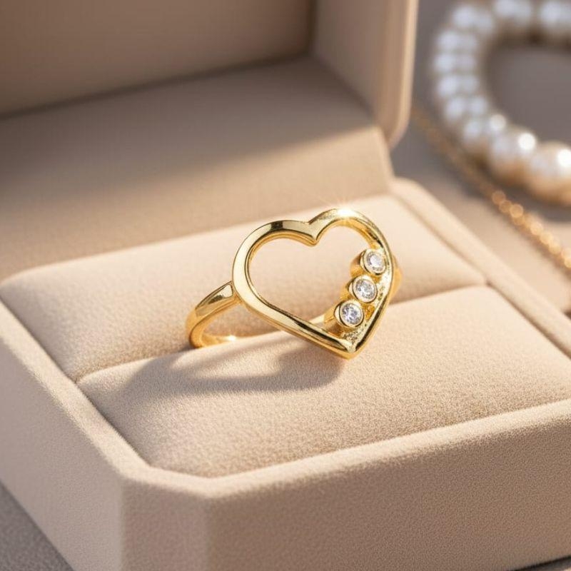 ANEL CORAÇÃO 3 ZIRCONIA