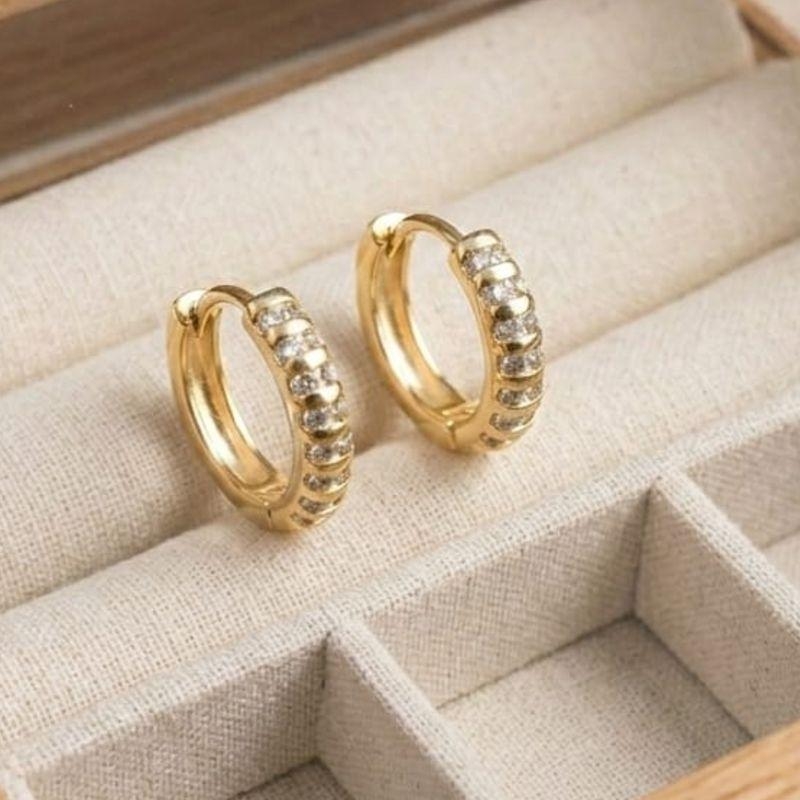 ARGOLA GOTA C/ ZIRCONIA