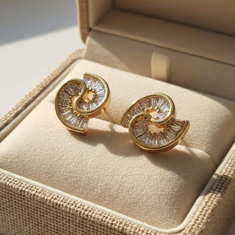 BRINCO CARACOL CRAVEJADO