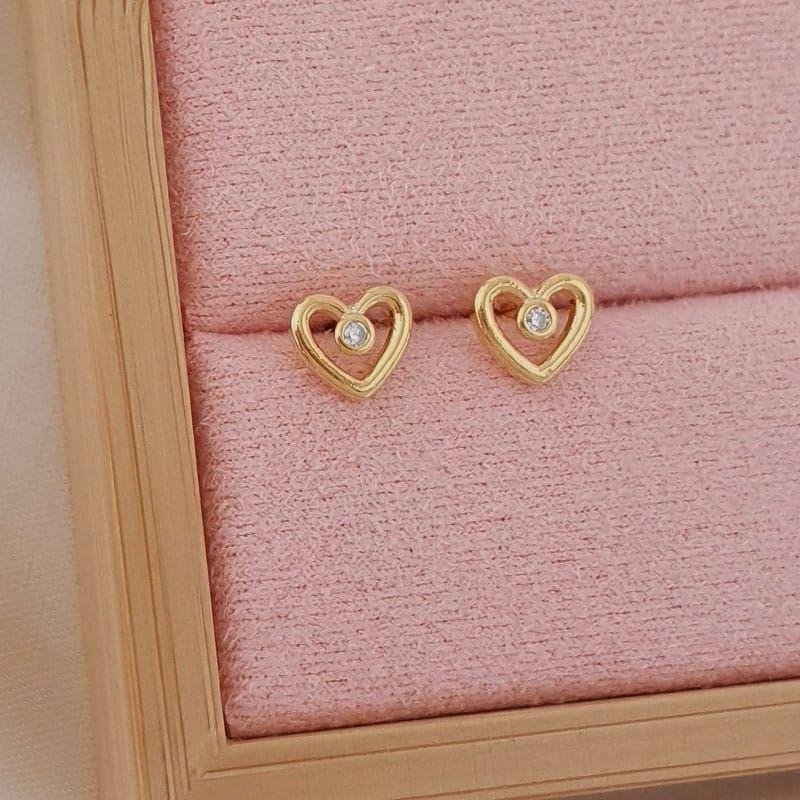 BRINCO CORAÇÃO PEDRINHA