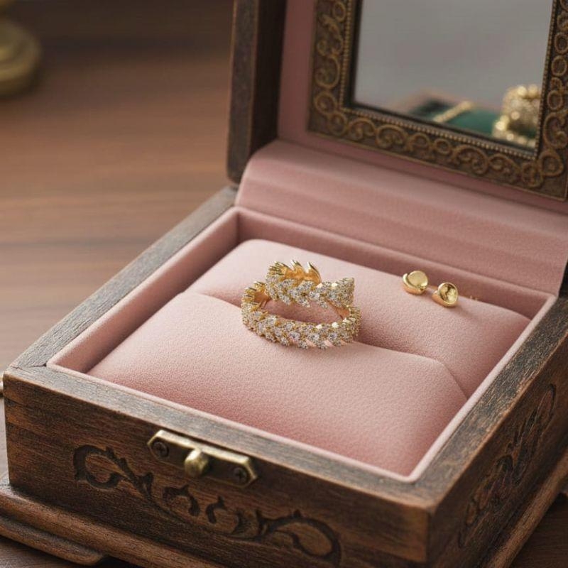 PIERCING COM FOLHAS DE OLIVEIRA CRAVEJADO