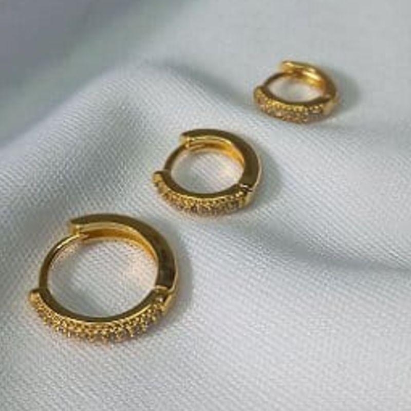 TRIO DE ARGOLINHA CRAVEJADA