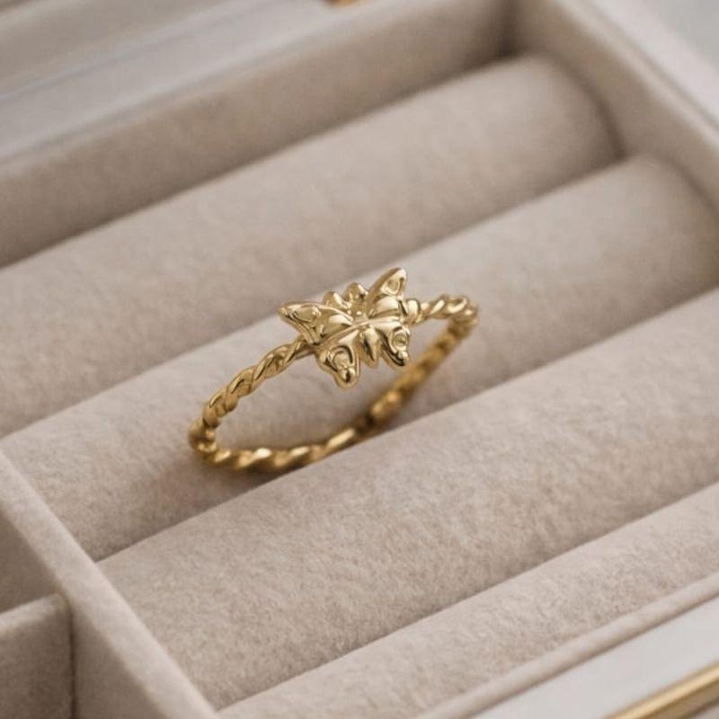 ANEL BORBOLETA  TRANÇADO