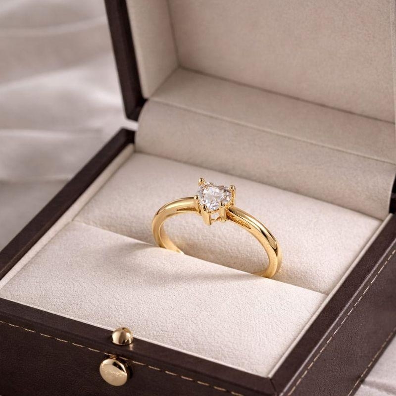 ANEL SOLITARIO CORAÇAO