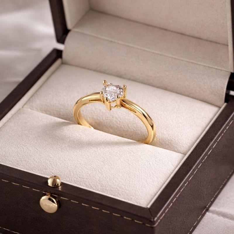 ANEL SOLITARIO CORAÇAO