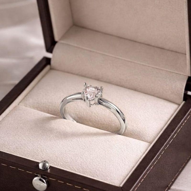 ANEL SOLITARIO CORAÇAO