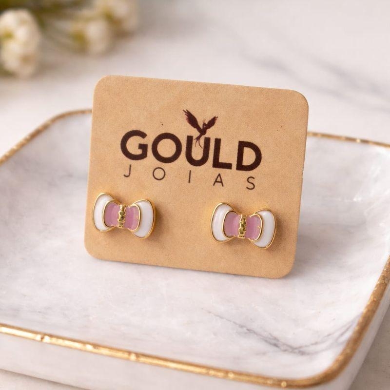 BRINCO INFANTIL LAÇO ROSA RESINA