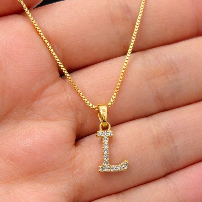 COLAR LETRA L CRAVEJADO