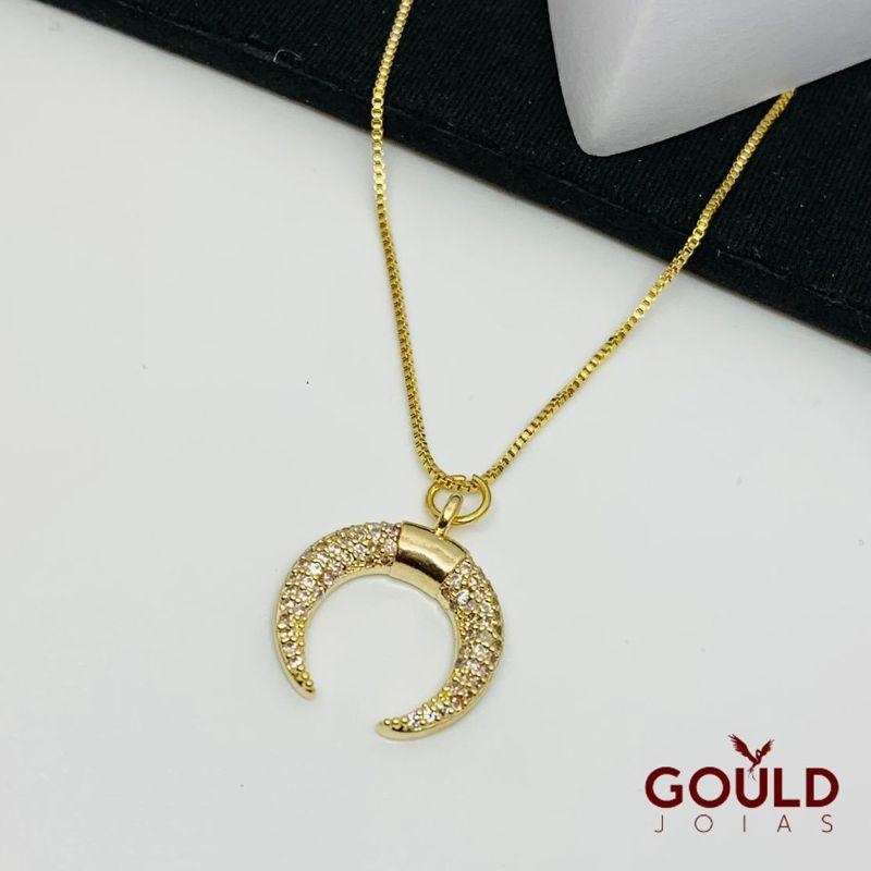 COLAR LUA COM ZIRCONIA