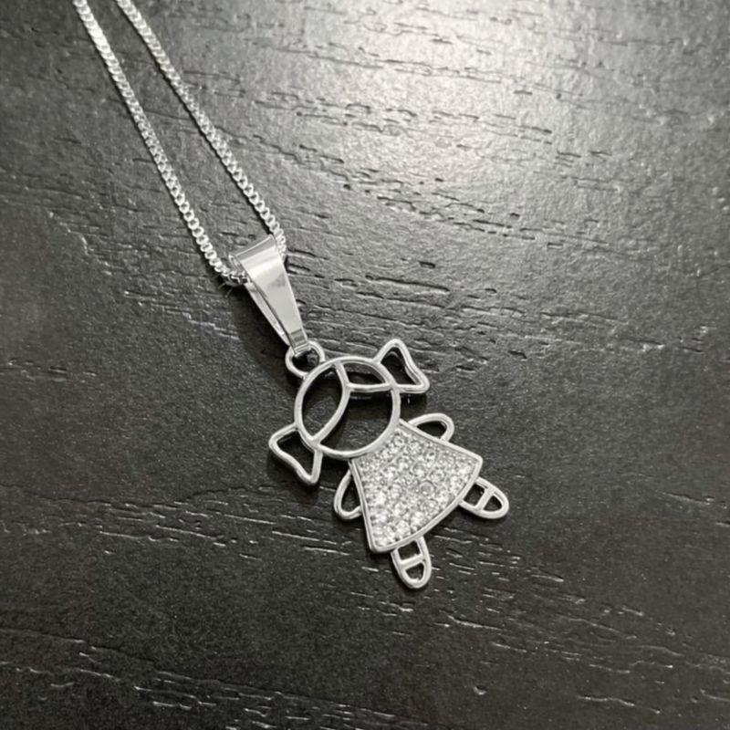 COLAR MENINA CRAVEJADA