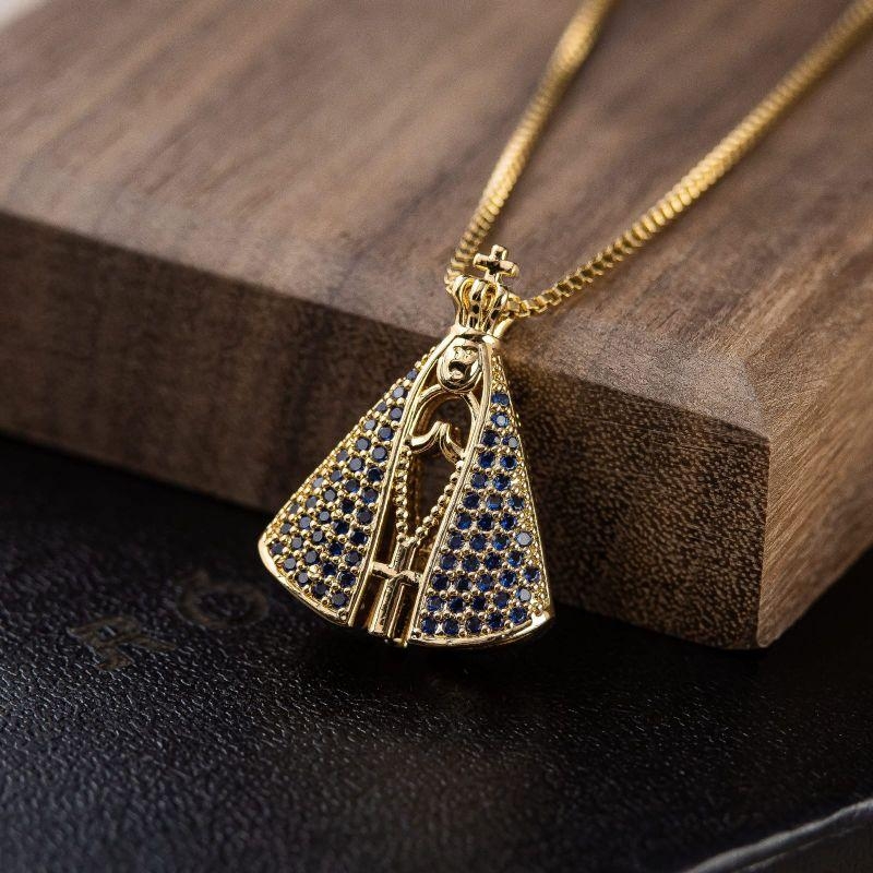 COLAR NOSSA SENHORA AZUL