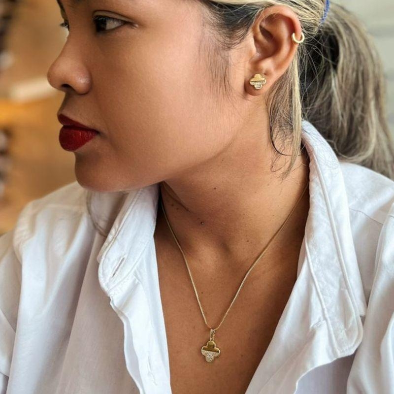 CONJUNTO TREVO C ZIRCONIAS