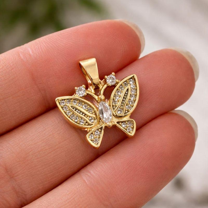 PINGENTE BORBOLETA CRAVEJADO