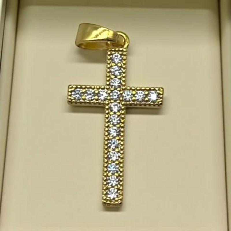 PINGENTE CRUZ CRAVEJADA