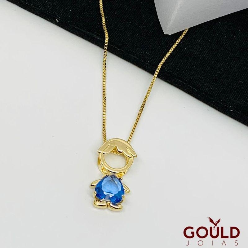 PINGENTE  MENINO CORAÇÃO AZUL