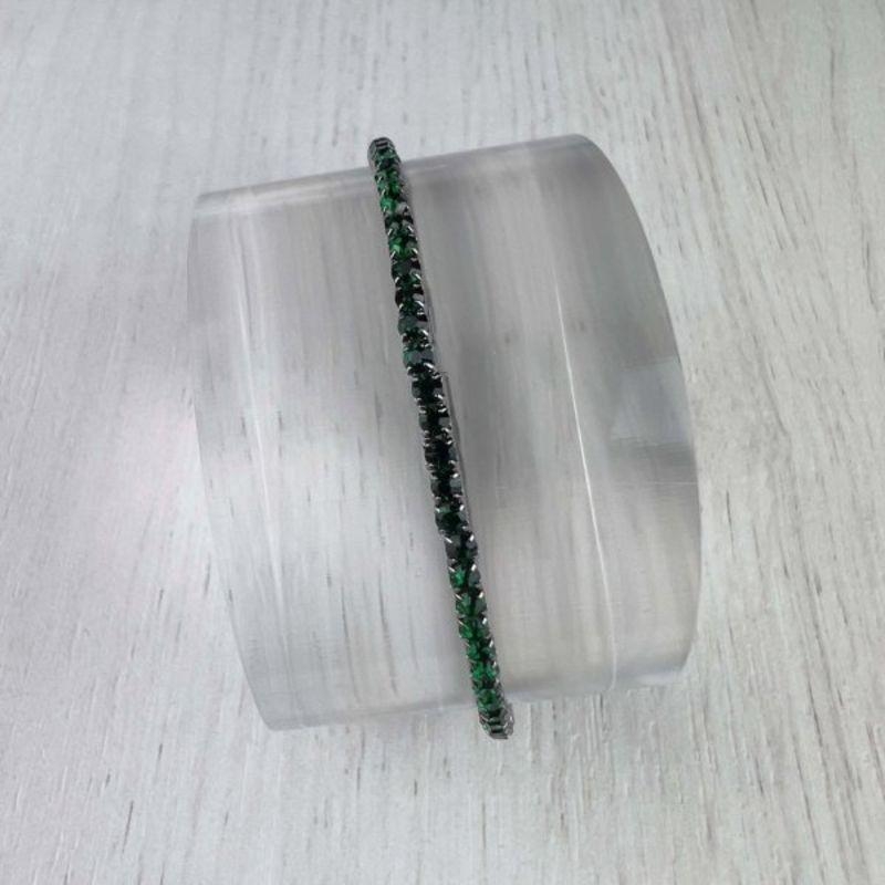 PULSEIRA EM ZIRCONIA VERDE