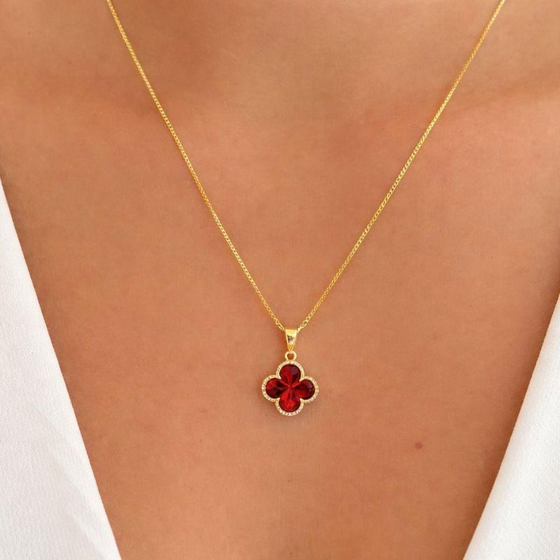 PINGENTE TREVO VERMELHO