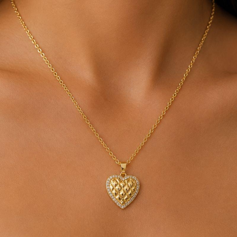 COLAR CORAÇAO COM ZIRCONIA