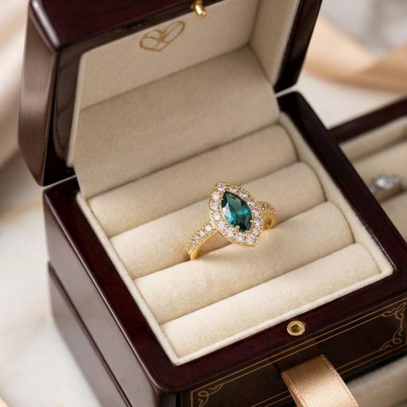 ANEL MARQUISE PEDRA AZUL